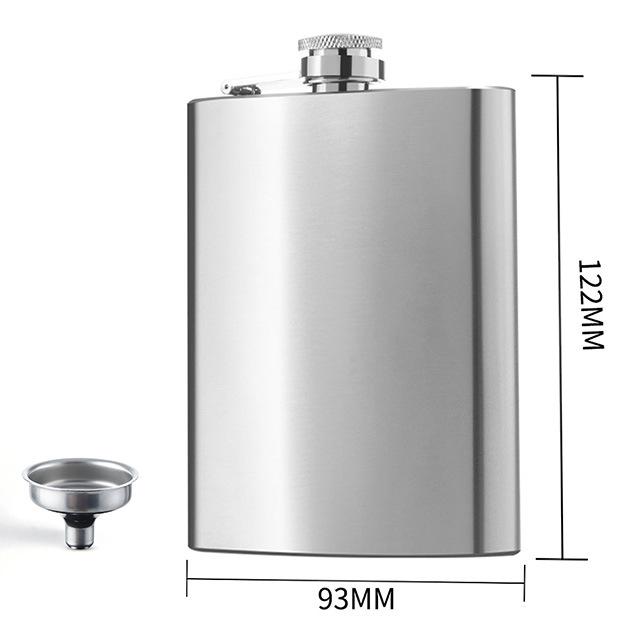 Portable Stainless Steel Leather-Covered Wine Flask for Outdoor Use