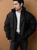 2025 Men's American Style Warm Versatile Cotton Jacket, Stand Collar, Winter, Short, Simple, Slimming Design.