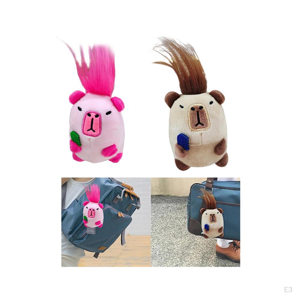Capybara Keychain Plush Toy Ornament Bag Pendant Cute Stuffed Animals