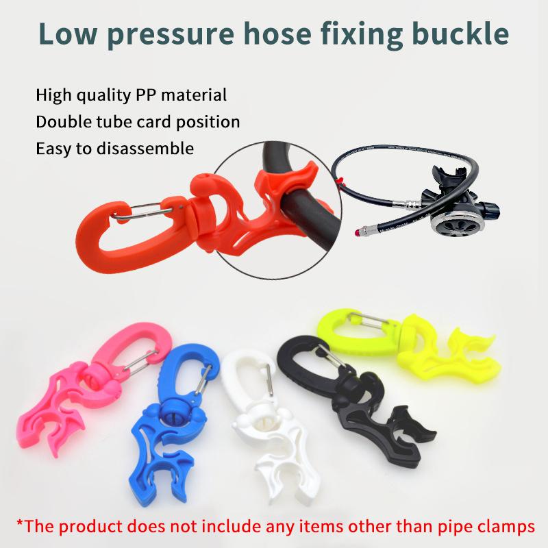 Diving Clip Bcd Hose Retainer Diving Double Bcd Hose Holder Clip Regulator Retainer Buckle Hook For Dive Snorkeling 2Pcs