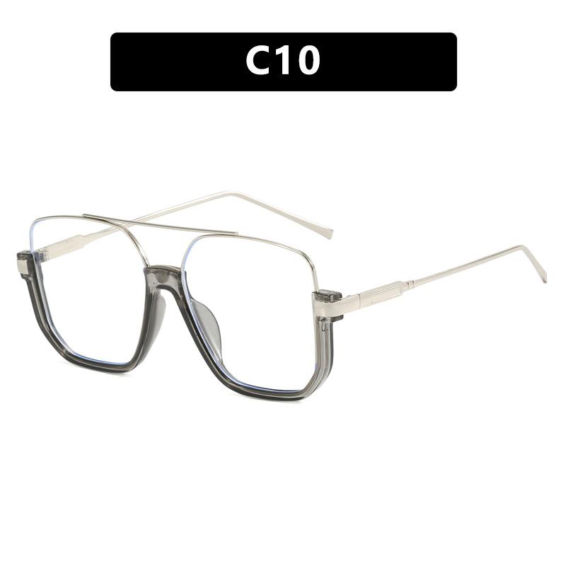 

Ladies Double Beam Large Frame Sunglasses New Retro Personality Sun Glasses For Women Uv Protection Half Frame Eyeglasses