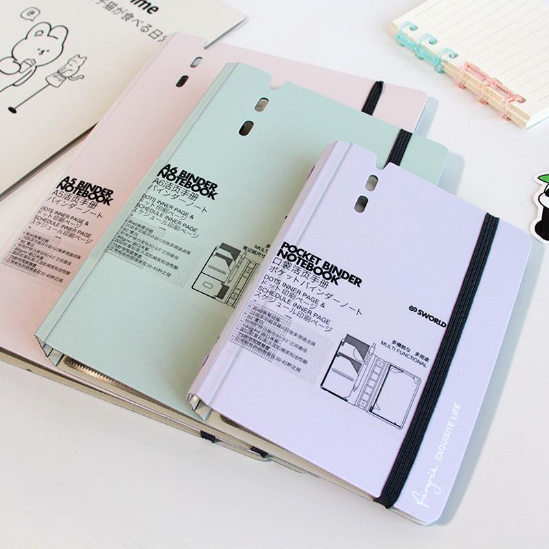 Compact Japanese-Style Notebook: A7 Pocket Book, A6 Note Pad, A5 Removable Ring Binder