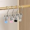 5/10pcs Stainless Steel Clothespins Laundry Clothes Peg With Hook Portable Hanging Clothes Clip Wardrobes Organizer Hanger