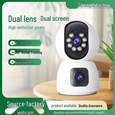 360° Dual-Lens Wireless Indoor Surveillance Camera with Dual-Screen and WiFi