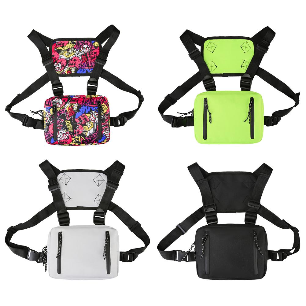 Oxford Men Women Oxford Chest Bags Hip Hop Streetwear Pouch Waistcoat Packs