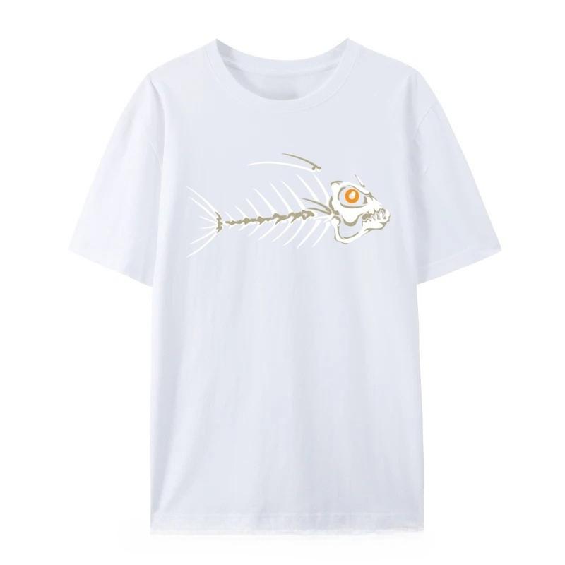 HOT SALE Fish Skeleton Skeleton Custom Plain Funny Tshirt Cotton Tshirt Party Tshirt Large Neutral Tshirt Unisexs Clothing S