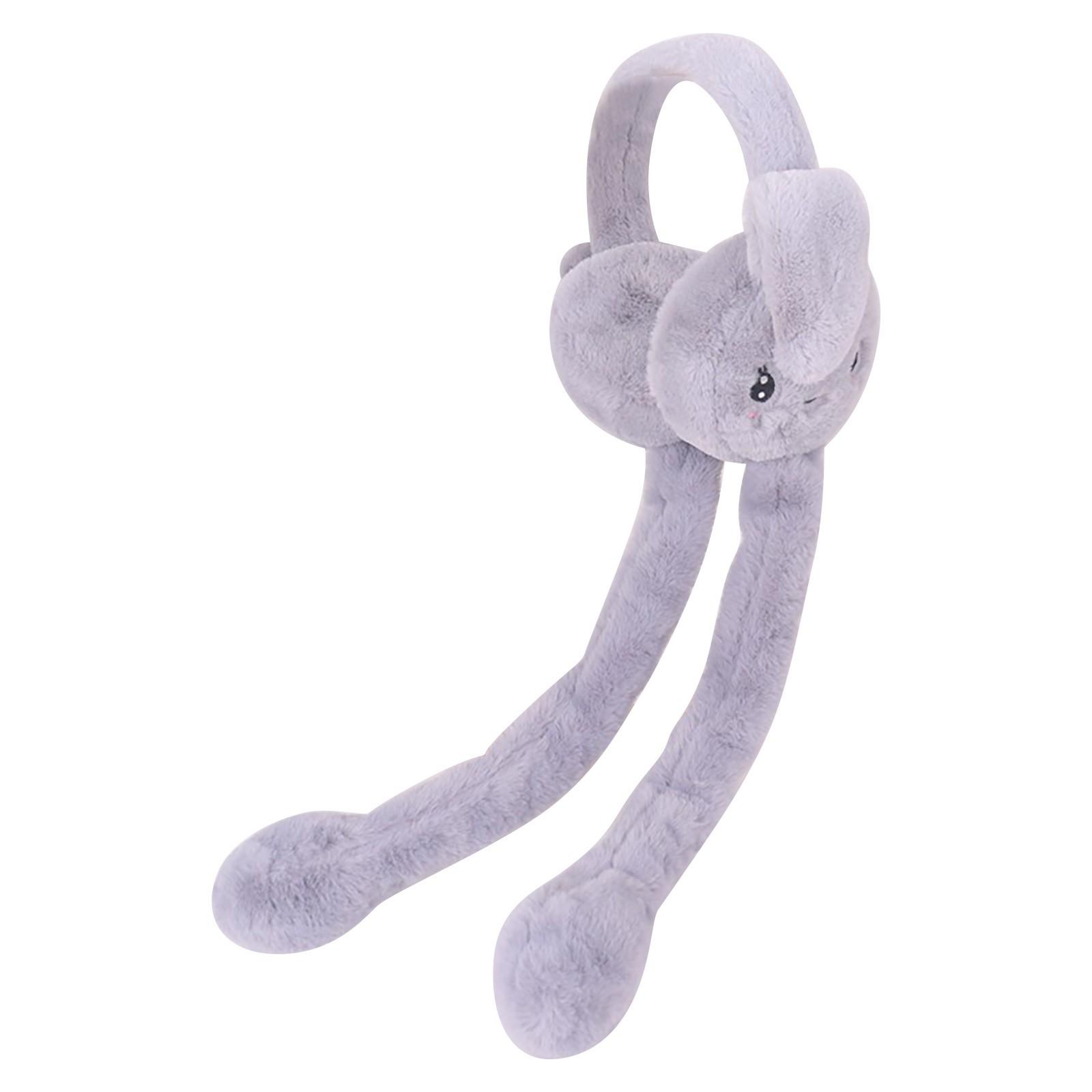 

Милые наушники-вкладыши с кроликом для девочек, кавайные, подвижные, с подушкой безопасности, зимние, теплые, с повязкой на голову, для женщин, на ухо