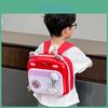 Blocked Color Cute Cartoon Cat Pattern Children Hard Shell Square Backpack