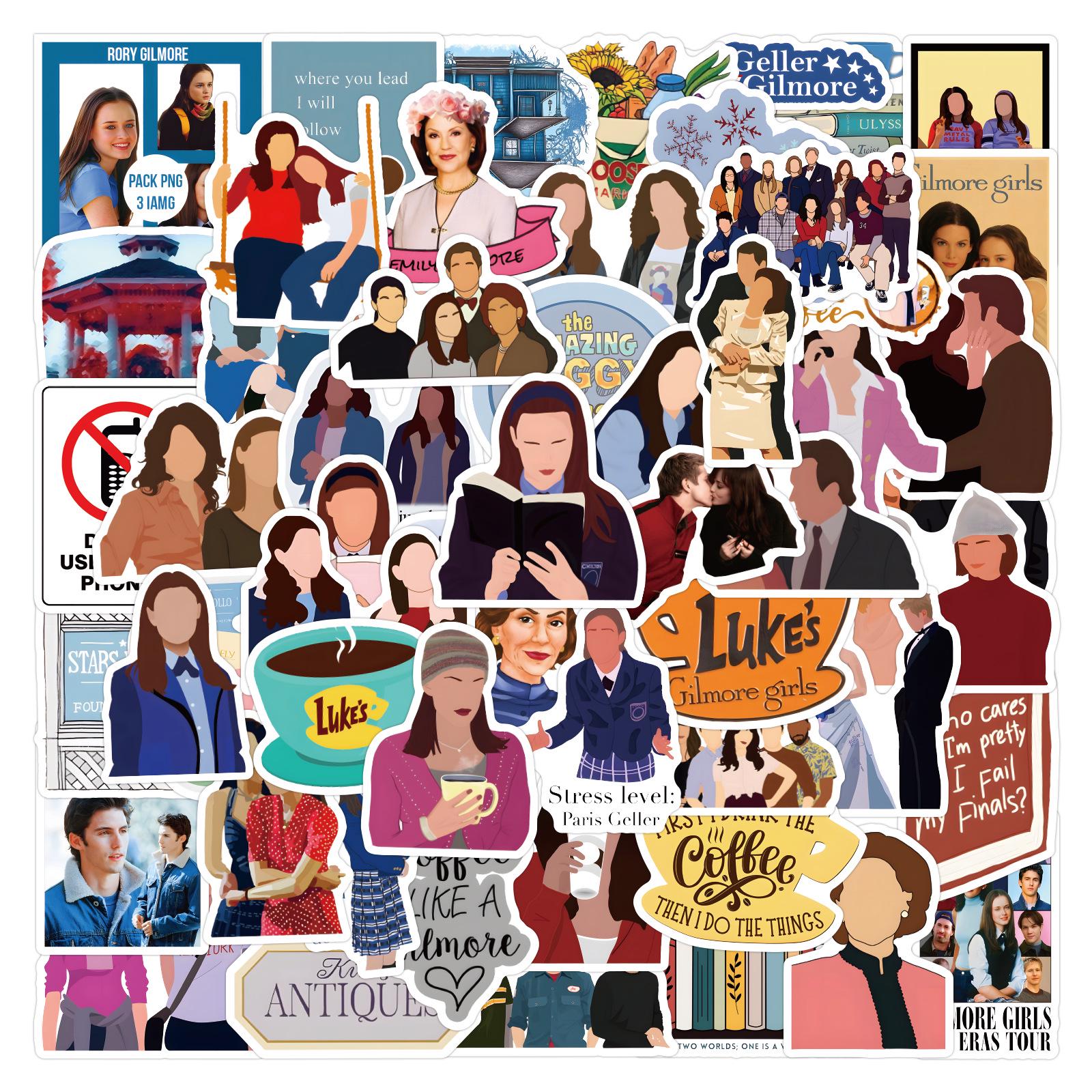 110 Gilmore Girls Stickers: TV Show-Inspired Graffiti for Cups & Laptops