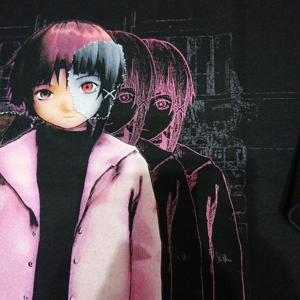 [USED] Serial Experiments Lain T-shirt Black XL Rare