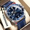 Luxury Trendy Man Wristwatch Square Dial Waterproof Luminous Date Week Men Watch Simple Business Quartz Leather Men's Watches Reloj