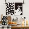Artoid Mode Black Ghost Spooky Halloween Kitchen Towels Dish Towels, 18x26 Inch Boo Decoration Hand Towels Set of 2