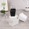 5Pcs Square Small Flower Pot With Humidity Dome Seedlings Planting Pots