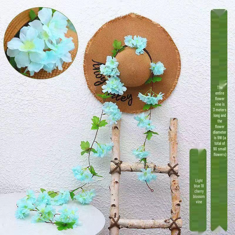 

Cherry Blossom Rattan Wedding Backdrop & Ceiling Flower Wall Decoration - Artificial Flowers, Free Shipping.