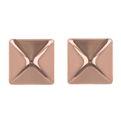 [R4846] - 'Peaceful' Pink Steel Earrings - 8x8 Mm (spikes)