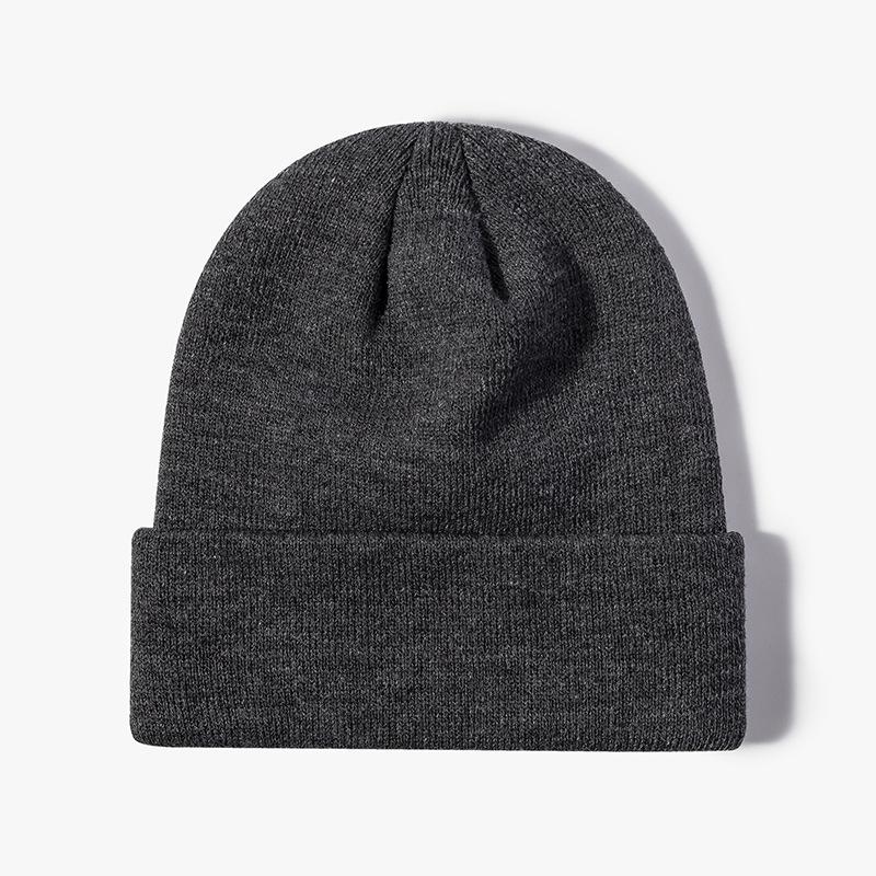 Hat Women's Wool Versatile Hexagonal Light Board No Edge Curling Cold Hat Autumn and Winter Outdoor Warm Thickened Men's Knitted Hat