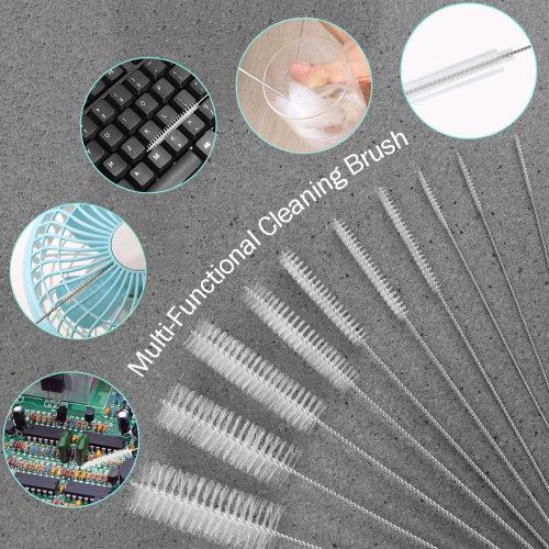 OUNONA Straw Brush, Cleaning Brush for Tubes, Ultra-Fine, for Spouts, 20cm, Set of 10 Different Diameters