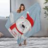 Tuniu Merry Christmas Plush Teddy Bear Kids Fleece Blanket Sofa Bed Throw Warm Soft Cute Gift