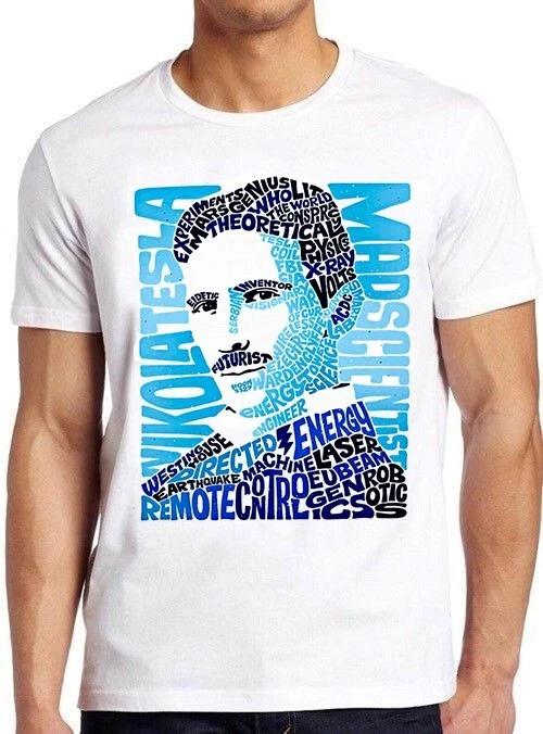 Nikola Tesla Art Paint Nerd Genious Cult Movie Music Gift Top Tee T Shirt M929