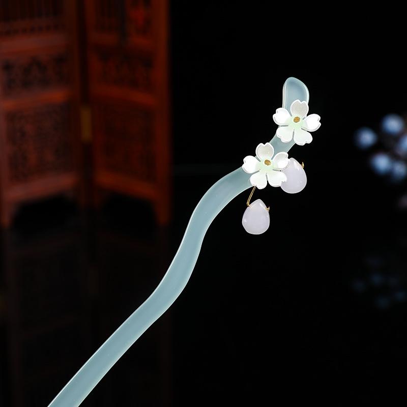 Antique-Style Wooden Hairpins: Chinese Qipao & Hanfu Headdress Accessories, Handmade for Hair Styling