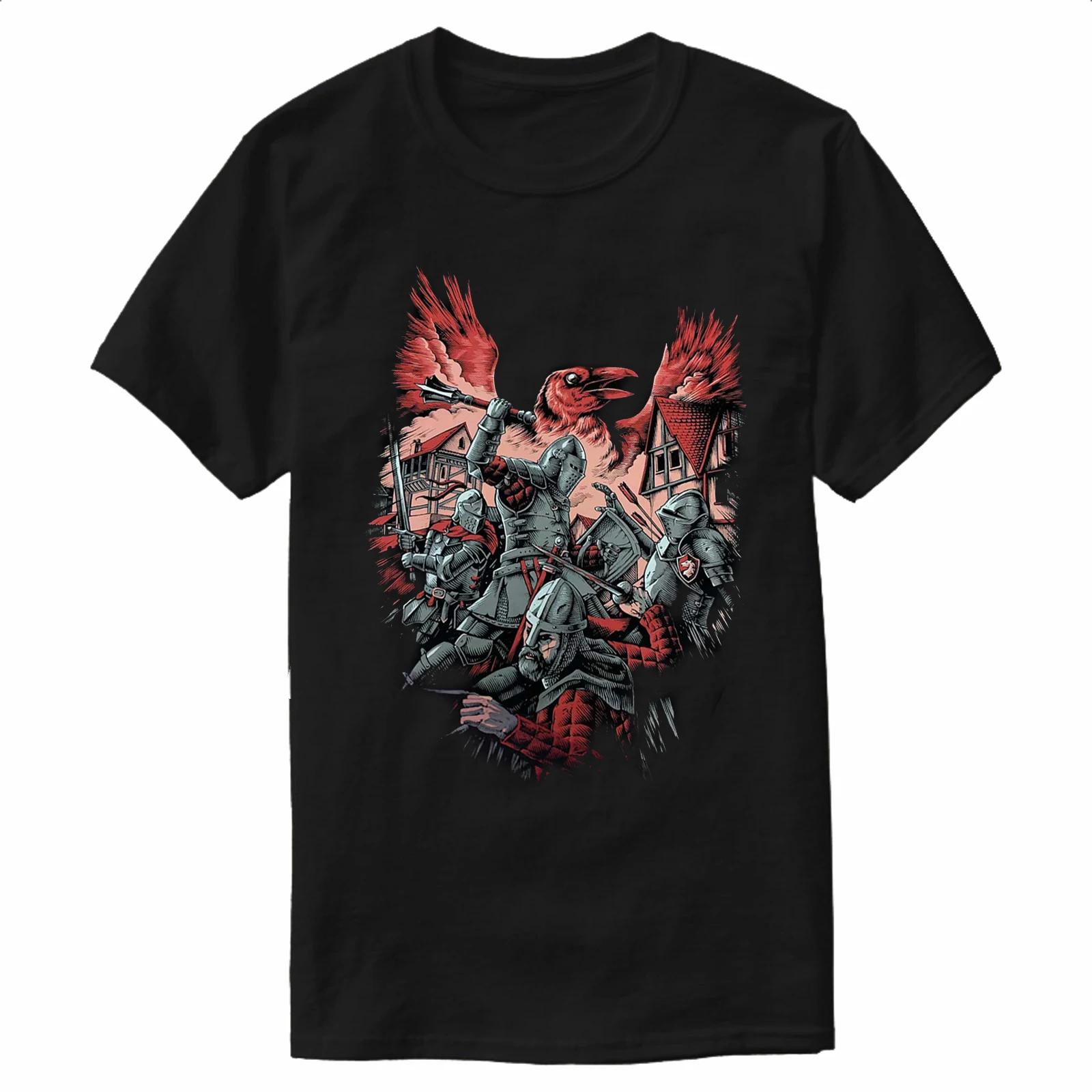 Medieval Phoenix Knights Fighting TShirt 100 Cotton ONeck Summer Short Sleeve Casual Mens Tshirt Size S3XL S