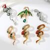 Vintage Rose Snake Brooches Artistic Snake Brooch Charm For Women And Men A Perfect Addition To Any Ensembles