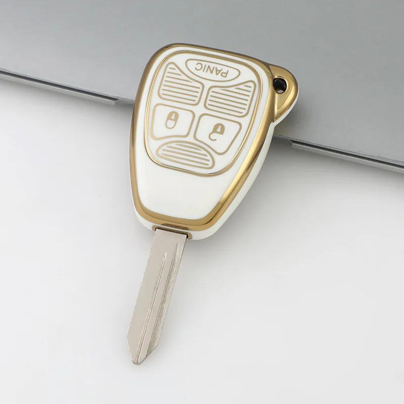 For Jeep Grand Cherokee Wrangler JK Commander for Dodge Nitro Calibe for Chrysler 300C Pacifica TPU Key Cover Case Cap