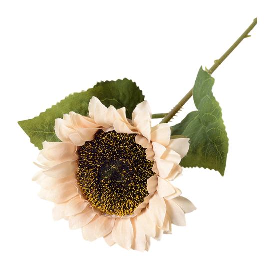 Artificial Sunflower Bouquet Realistic Long Stem Fake Silk Flower with Leaves Faux Floral Arrangement for Vase Wedding Table Home Spring Summer Decor