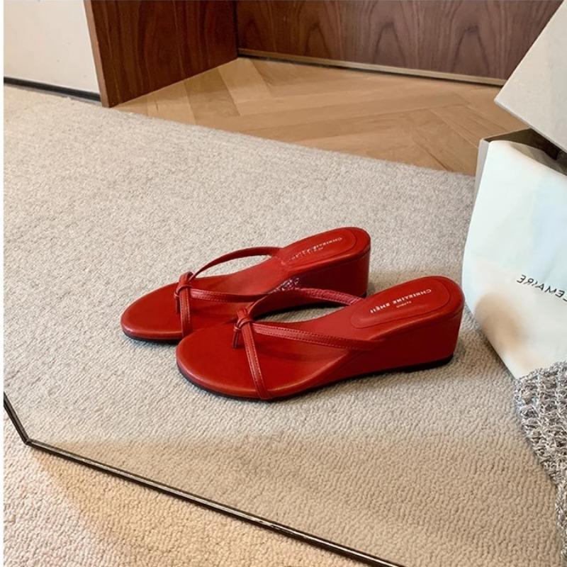 Wedge Heel Shoes Thin-band Thick-soled Flip-flops Women's Flip-flops