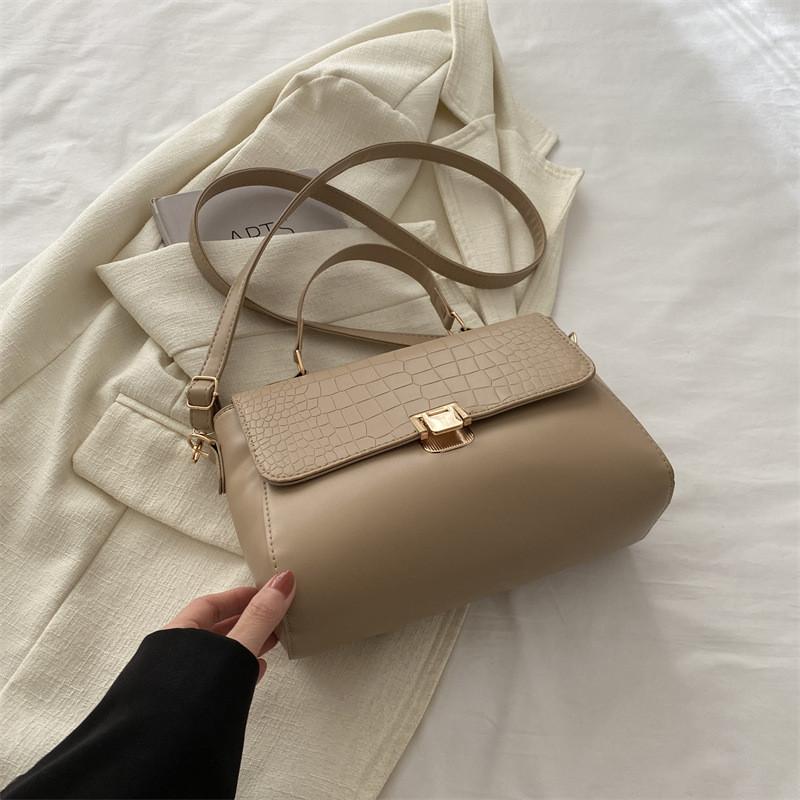 

Stylish Casual Spring New Solid Color Crossbody Shoulder Bag For Women In Black Brown White Pink And Khaki хакі
