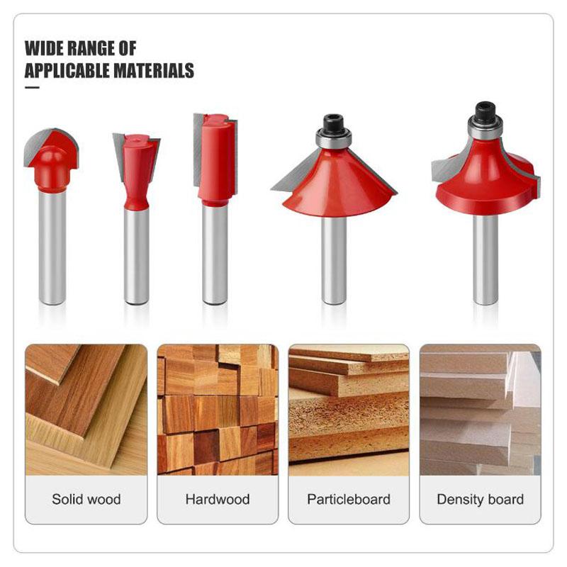 1/4 Zoll Schaft Trimmen Gerade Fräser Bits Set Für Holzbearbeitung Wolfram Hartmetall Schneiden Mühlen