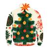 Men's Casual 1/4 Zip Mock Neck Sweatshirt with Christmas Print Pullover