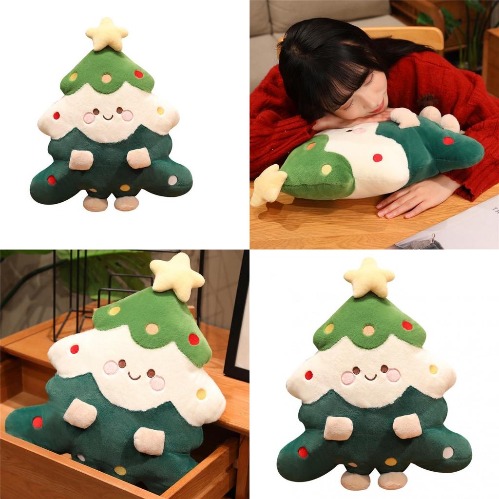 Christmas Tree Man Plush Pillow With Pp Cotton Filling For Holiday Home Decor