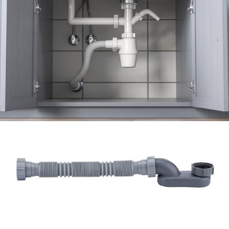 Bathtub Drain Pipe with Flexible Trap Shower Drain Pipe ABS Drain Pipe for Easy Installation In Kitchens & Bathrooms