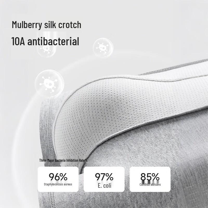 Nanjiren Men's 10A Antibacterial Pure Cotton Boxer Briefs