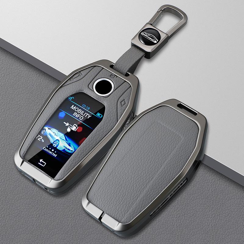 Zinc Alloy Car Key Case For Bmw G05 X5 G30 G12 G11 G32 G31 5 7 Series I8 I12 I15 G01 X3 G02 G07 Led Display Smart Accessories