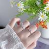 Romantic Pink Love Butterfly Zircon Whitening Temperament Open Ring Women'S Exquisite Niche Cold Wind Ring
