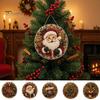 Handgemaakte Feestelijke Huisdecoratie Kerst Kunst met Nep Parels Hangend Ornament Kit, DIY 3D Kralen Sprankelende Acryl Edelsteen Kunst Ambacht, Bord voor Raam, Deur,
