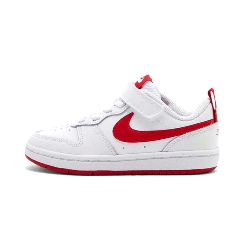 

Nike Low 2 Slip Resistant And Breathable Low Top Kids Skateboarding Shoes Red White Children Aged 3 7 Years Old Sneakers BQ5451-103 35
