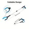 Faltbarer Greiferverlängerer Handwerkzeuge Müllsammler Aufheber Zusammenklappbarer Müllgreifer Aufnahmewerkzeuge Besen und Kehrschaufel Set