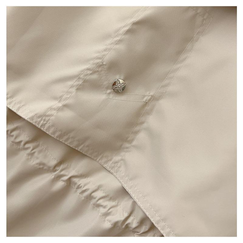 YYFS Dámská móda Ležérní Podzim Zima Jednobarevný potisk Bundy a kabáty s dlouhým rukávem Péřové kabáty