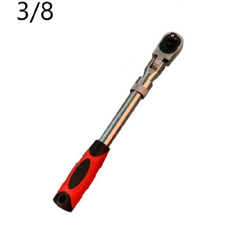 72-Tooth Extendable Flex-Head Ratchet Tool 1/4 3/8 &1/2-Inch Drives Wrench