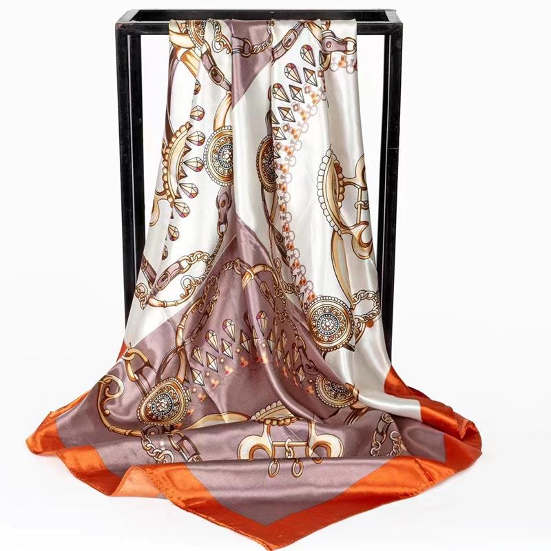 90 Large Silk Scarf for Women - Spring/Autumn Korean Style Satin Neckerchief, Mother's Day Gift