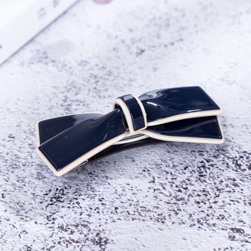 

Заколка для волос с бантиком длиной 5,5 см, ручная работа, головной убор, аксессуары для волос, синяя заколка-автомат, шпильки, инструменты для укладки, заколка