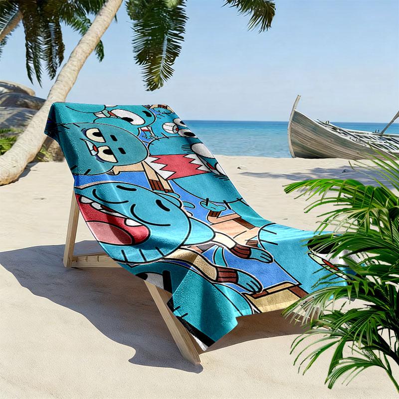 Gumball Print Beach Towel, Large Soft Quick Dry Towel for Beach Camping Swimming