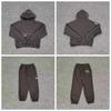Ensemble Sweat à Capuche et Pantalon de Jogging Mertra Hommes Femmes Lettre Brodé Doublure Polaire Décontracté Streetwear