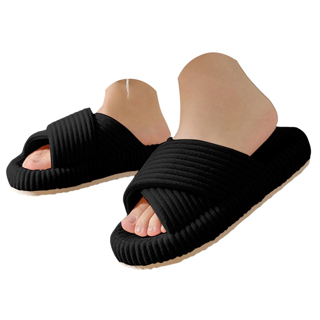Slippers For Women Memory Foam Open Toe Slip Bedroom Comfy Shoes With Strap Washable Slippers for Women