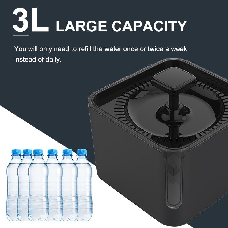 3l USB Automatic Pet Dog Cat Feeder Water Fountain Cat Water Fountain 360 °Circulate Pond Water Purifier