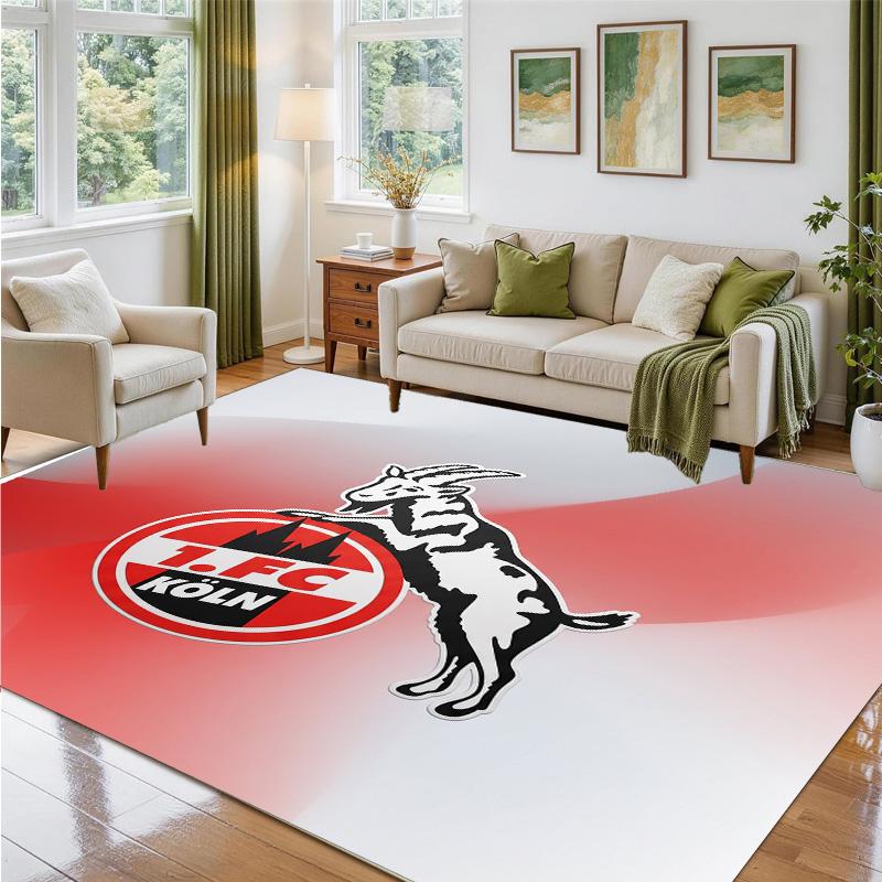 FC Köln Design Crystal Velvet Rug Soft Decorative Mat for Bedroom Entrance