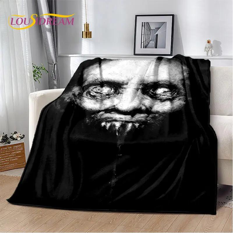 D Gothic Horror Ghost Skull Soft Plush Blanket Flannel Throw for Living Room Bedroom Bed Sofa Picnic Cover Kids